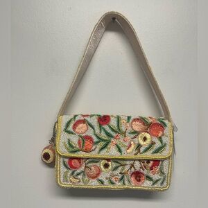 NWT Beaded and Embroidered Shoulder Bag